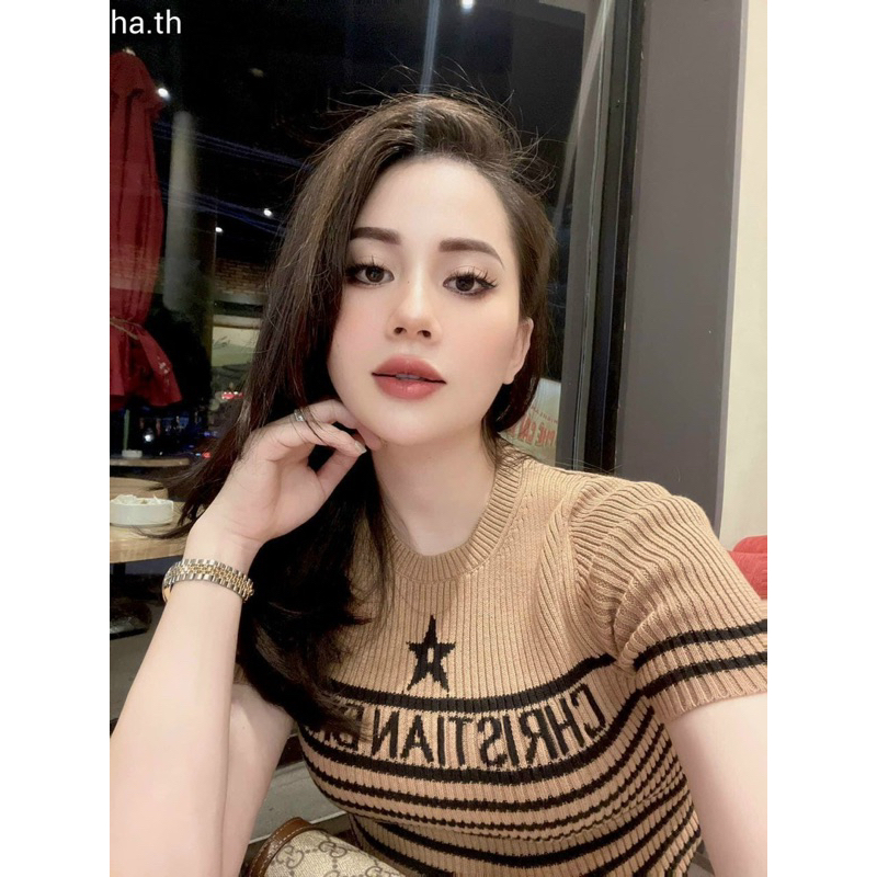 Áo Len Nữ CHRISTIAN DIOR Vải Len QC Cao Cấp Thun Len Co Dãn Ôm Body Vải Không Kích Ứng Da Không Đổ Lông Ra Màu