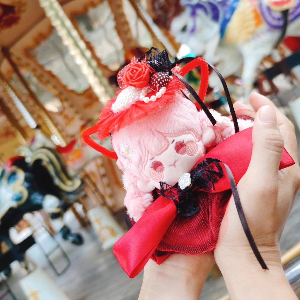 [Có sẵn - Outfit Doll] Full Set Outfit Bánh Nhung Đỏ cho Doll 10cm