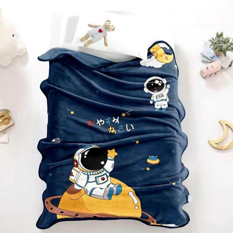 Chăn tuyết nhung 1 lớp siêu mịn, chăn cho bé đi học kích thước 1m*1m4