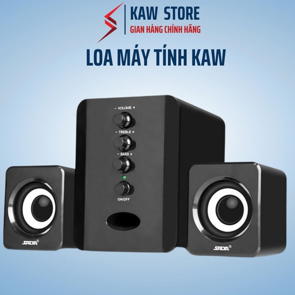 Bộ Loa Máy Tính USB KAW D202 Công Suất Lớn Bass Chuẩn, Âm Thanh Tuyệt Đỉnh-BẢO HÀNH CHÍNH HÃNG