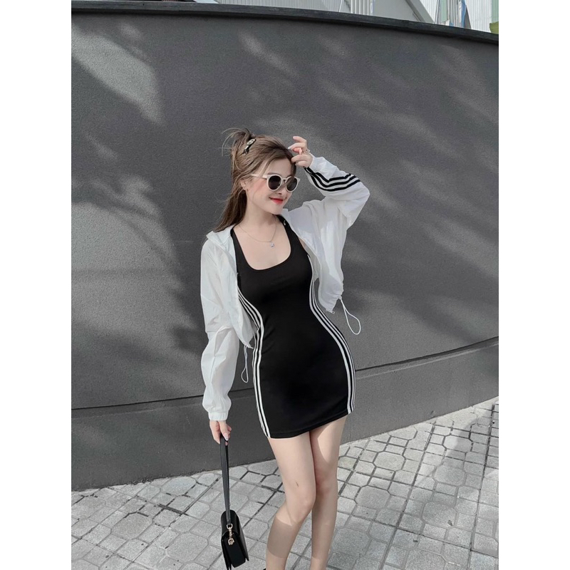 Set 2 Món - Váy Body Mix Áo Khoác Gió Cá Tính Cao Cấp | BigBuy360 - bigbuy360.vn