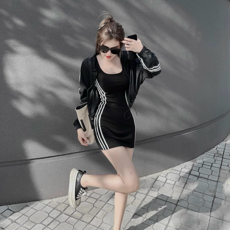 Set 2 Món - Váy Body Mix Áo Khoác Gió Cá Tính Cao Cấp | BigBuy360 - bigbuy360.vn