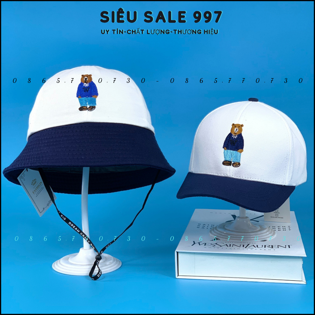 SET MŨ NÓN TÌNH NHÂN, COMBO MŨ GIA ĐÌNH MÚI GẤU THÊU W THỜI TRANG CAO CẤP HOT TREND