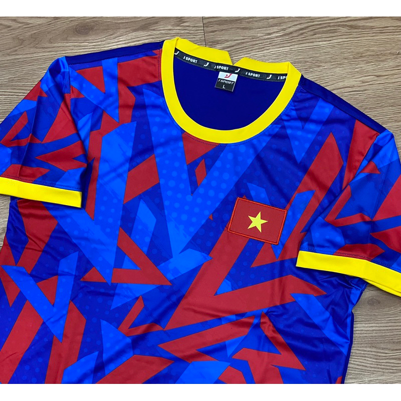 In tên số, bộ quần áo đá banh, bóng đá tuyển Việt Nam xanh dương