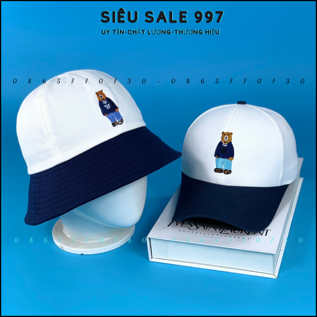 SET MŨ NÓN TÌNH NHÂN, COMBO MŨ GIA ĐÌNH MÚI GẤU THÊU W THỜI TRANG CAO CẤP HOT TREND