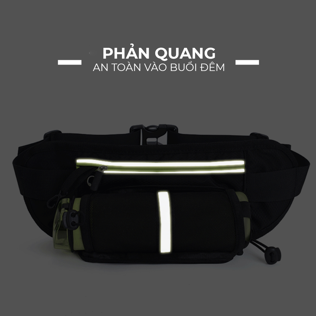 Đai chạy bộ túi đeo bụng PACE D04 ngăn chứa bình nước thông minh, tặng kèm bình nước lớn dành cho chạy bộ, đạp xe PKD04