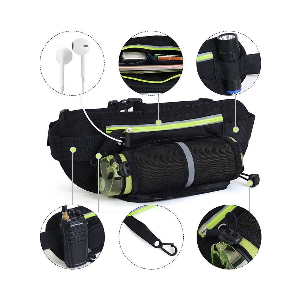 Đai chạy bộ túi đeo bụng PACE D04 ngăn chứa bình nước thông minh, tặng kèm bình nước lớn dành cho chạy bộ, đạp xe PKD04