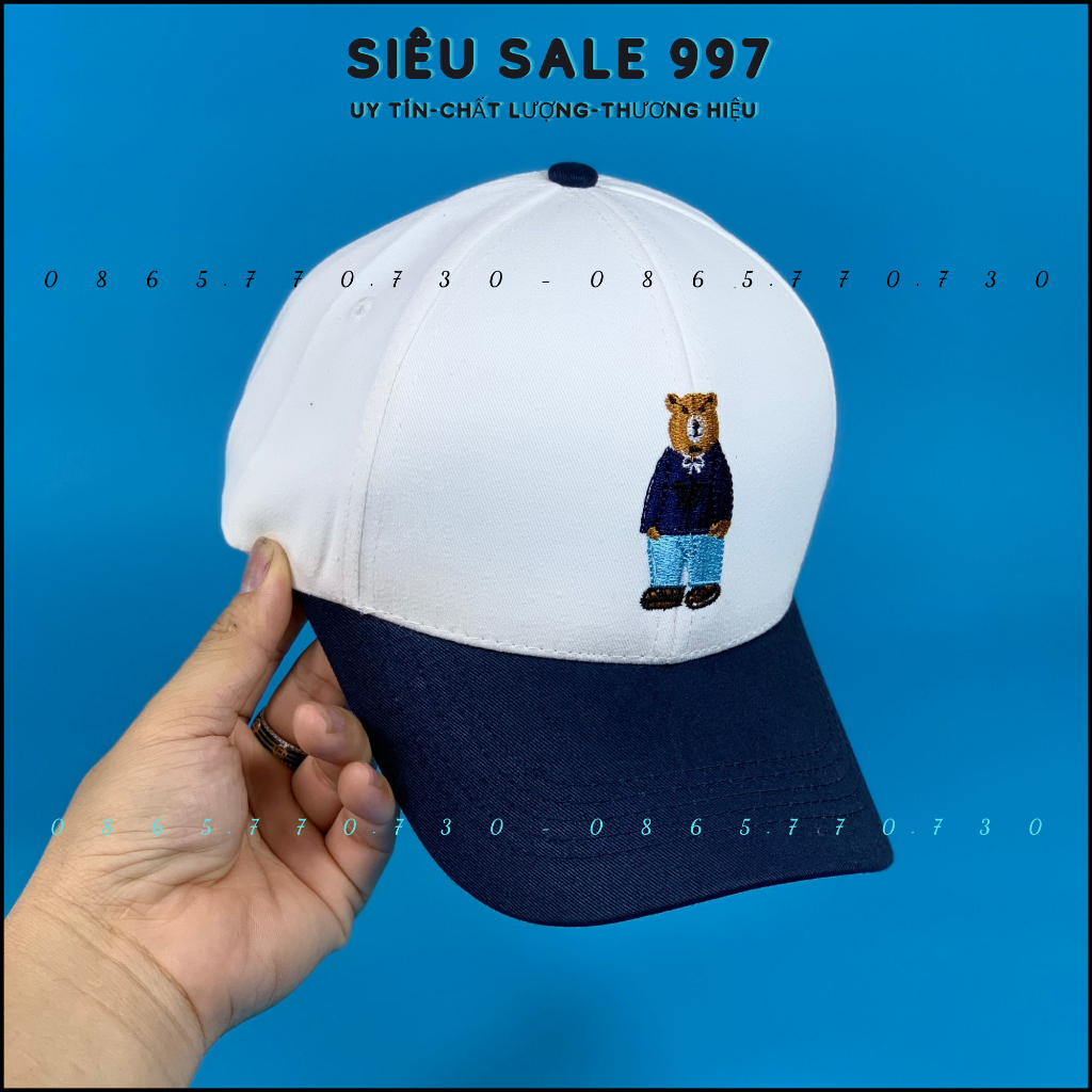 1 CẶP 2 NÓN THÊU GẤU HOT TREND CHO NGƯỜI LỚN VÀ TRẺ EM THỜI TRANG HOT HIT