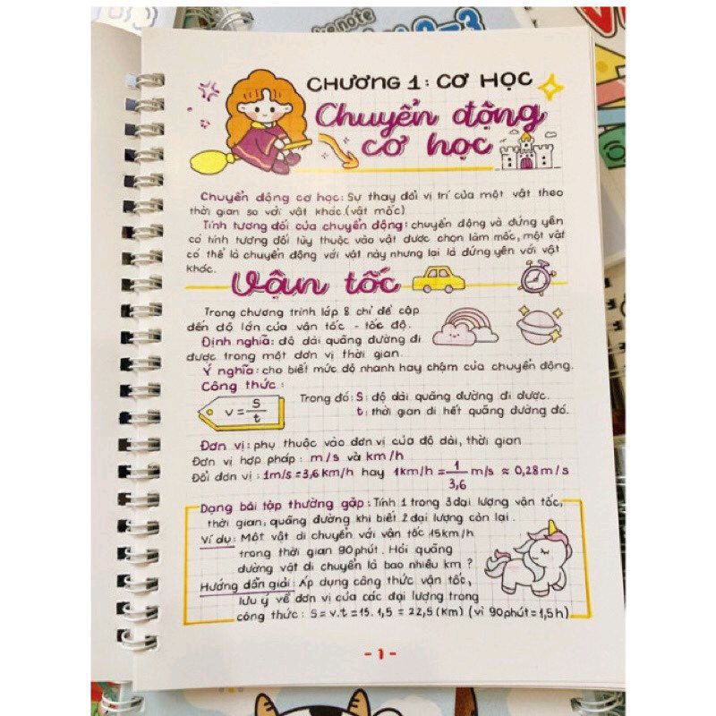 Sổ tay Takenote Vật lý THCS  TẶNG KÈM BỘ QUÀ ĐÓN NĂM HỌC MỚI SIÊU CUTE