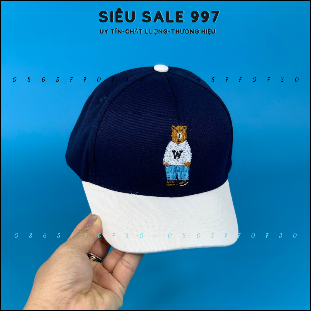 1 CẶP 2 NÓN THÊU GẤU HOT TREND CHO NGƯỜI LỚN VÀ TRẺ EM THỜI TRANG HOT HIT