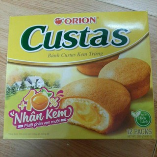 Bánh Orion Custas kem trứng hộp 12 chiếc