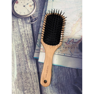 Lược đánh rối bàn gỗ massage da đầu [Wego_Cosmectics]