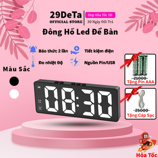 Đồng hồ báo thức để bàn, đồng hồ trang trí SZ810, màn hình led 29deta  kích thước 6cmx16cm, trang trí bàn làm việc