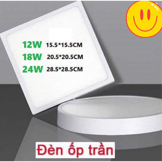Đèn led ốp trần tròn,vuông 12w ,18w ,24w đèn ốp trần trang trí phòng khách