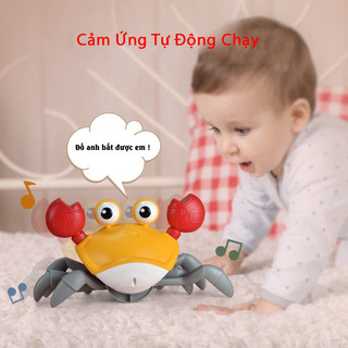 Đồ chơi con cua cảm biến đồ chơi cua cảm ứng nhạc sội động tự tránh chướng ngại vật có nhạc vui nhộn, đồ chơi trẻ em