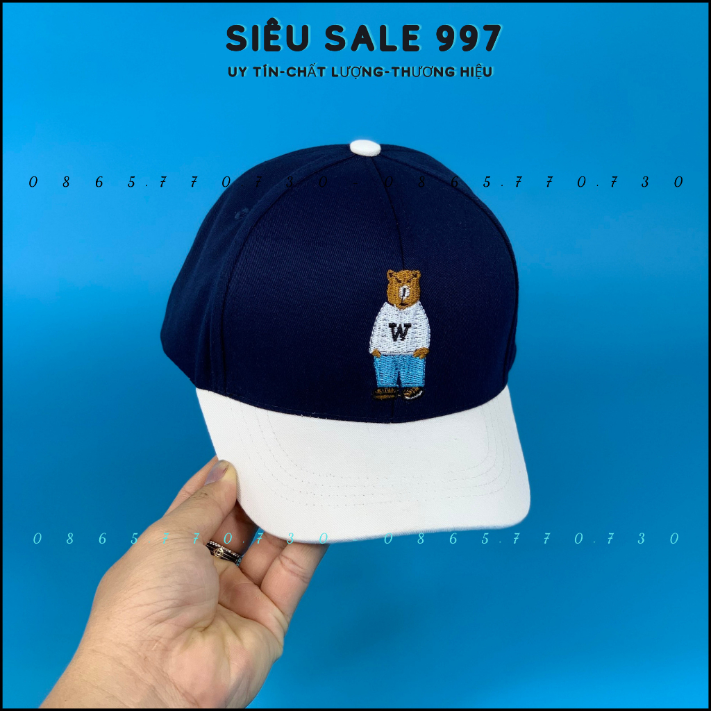 MŨ BUCKET THÊU GẤU CHO BÉ 3-8 Tuổi PHỐI MÀU HOTTREND THỜI TRANG CUTE