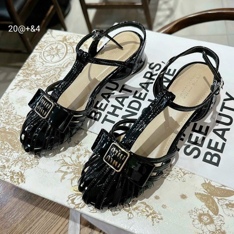 Sandal dây rọ gót tròn 3 phân form dáng siêu đẹp
