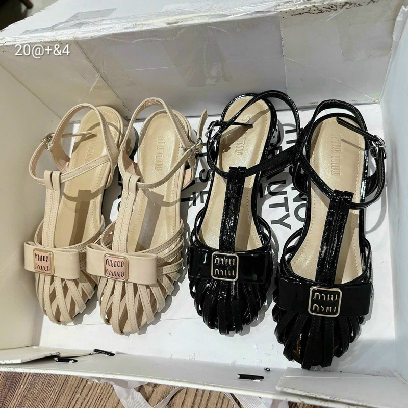 Sandal dây rọ gót tròn 3 phân form dáng siêu đẹp