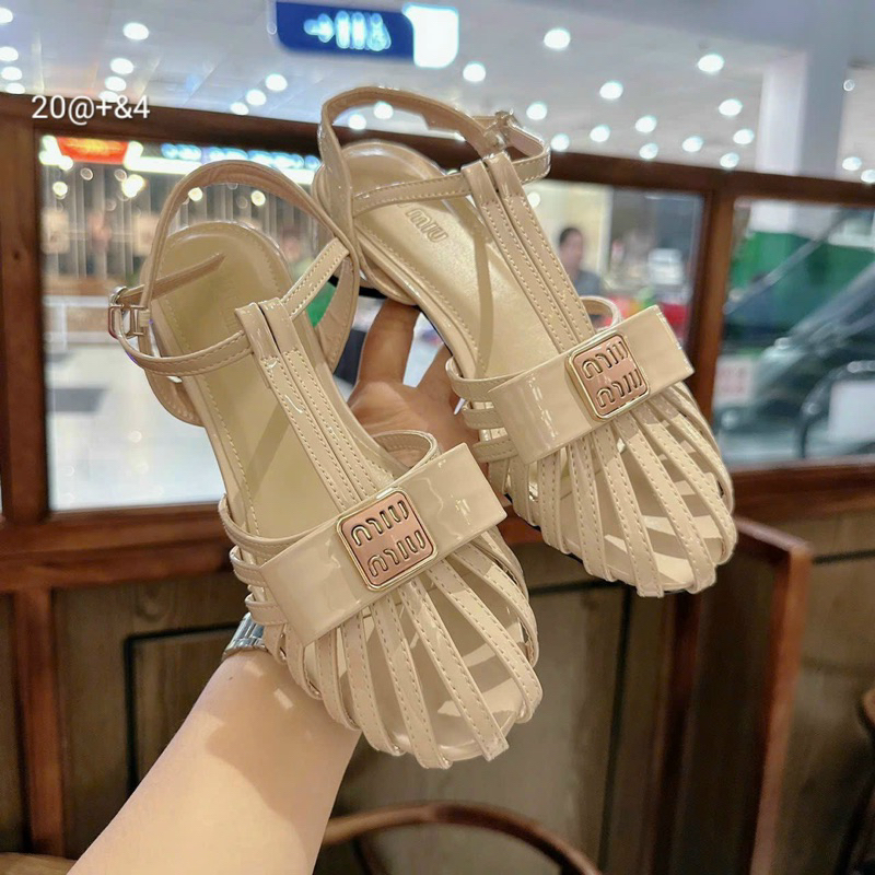 Sandal dây rọ gót tròn 3 phân form dáng siêu đẹp