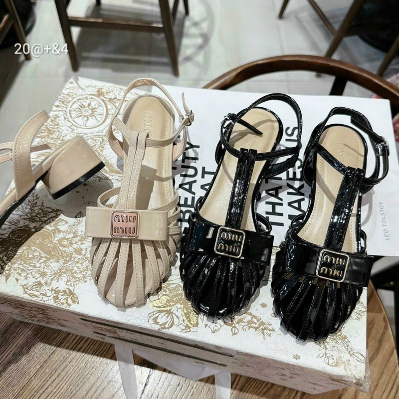 Sandal dây rọ gót tròn 3 phân form dáng siêu đẹp