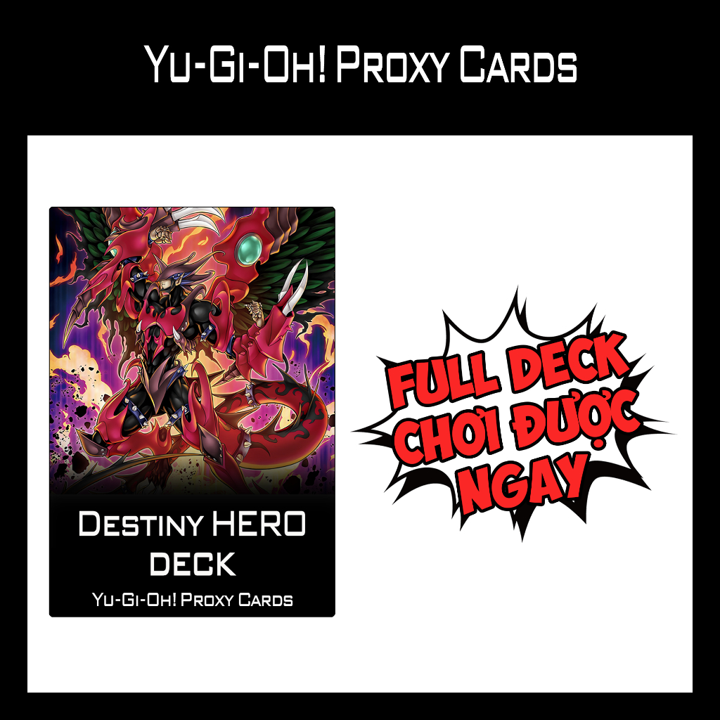 Bài YUGIOH - Destiny HERO Deck - Bài IN 1 MẶT
