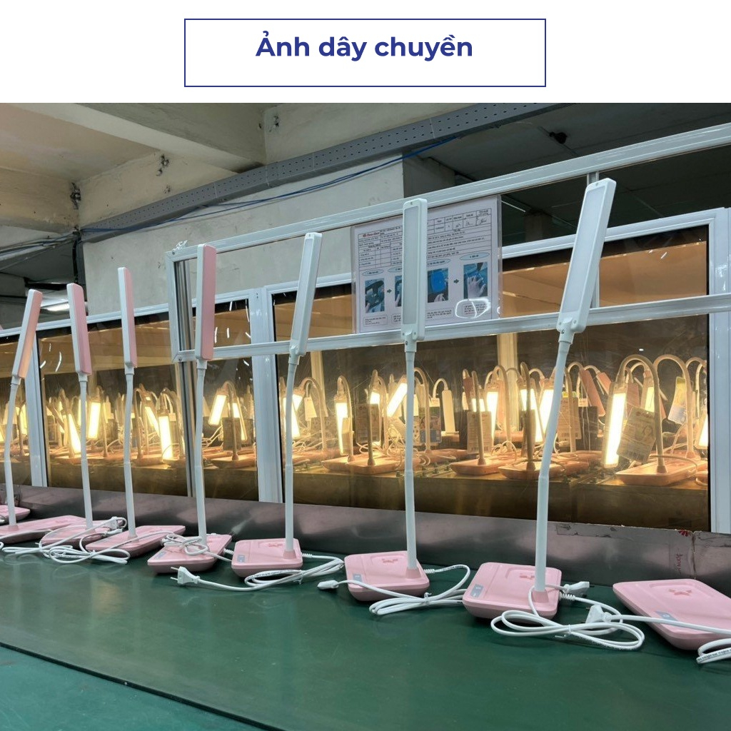 Đèn học Rạng Đông chống cận 6w dễ thương có ống đựng bút, cảm ứng 4 màu ánh sáng bảo vệ thị lực cho bé đọc sách RL 45