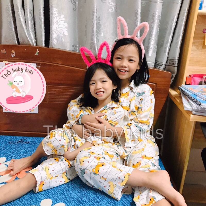 Pizama cho bé , bộ tole/lanh dài pizama cho bé trai, bé gái shop thỏ baby kids