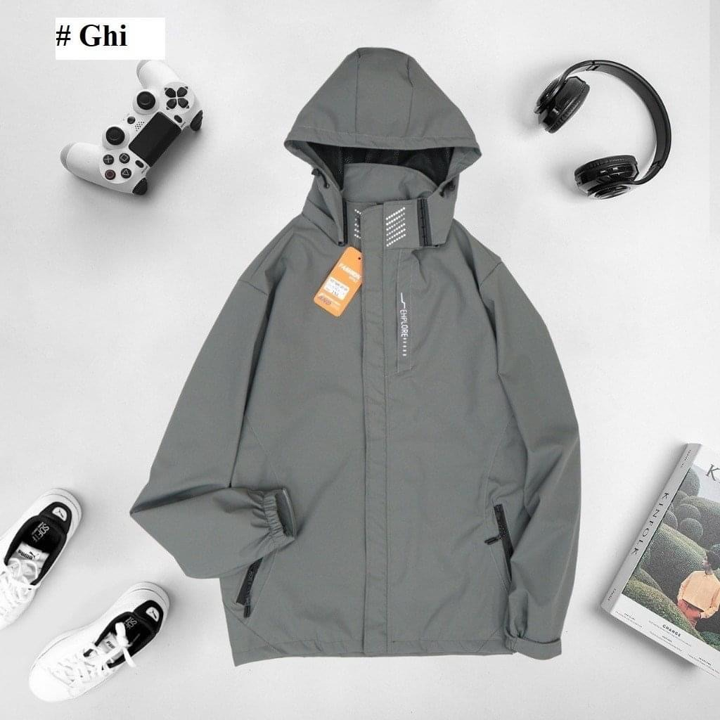 Áo khoác gió nam nữ 2 lớp chống nước chống gió cao cấp, áo gió nam nữ ANGEL STORE chất liệu gió tráng bạc ngăn tia UV