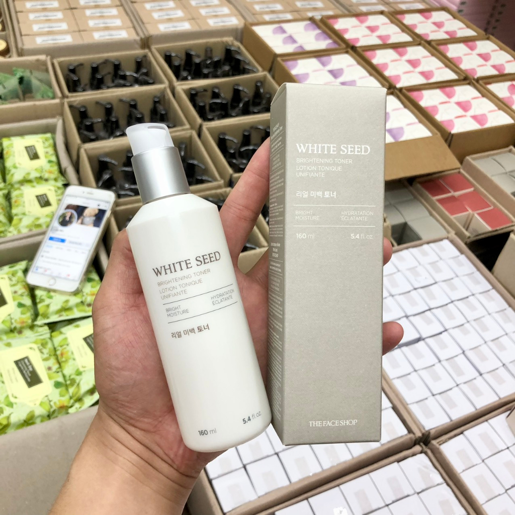 Nước Cân Bằng Dưỡng Trắng Giảm Thâm Nám THEFACESHOP White Seed Real Whitening Toner 160ml
