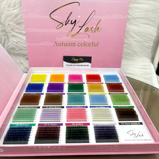 Bảng Mi Màu Sky Lash (MIX 24 Màu)  SIÊU ĐẸP,SIÊU COOL_MIX 9-15mm_dụng cụ nối mi - Thúy Hà
