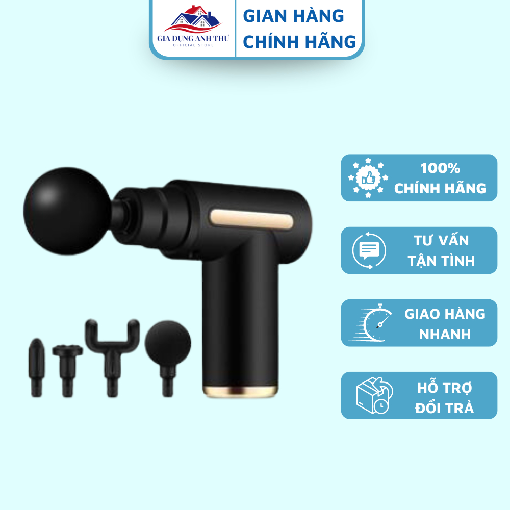 Máy massage cầm tay 6 chế độ - súng massage trị đau giãn cơ rẻ nhất shopee