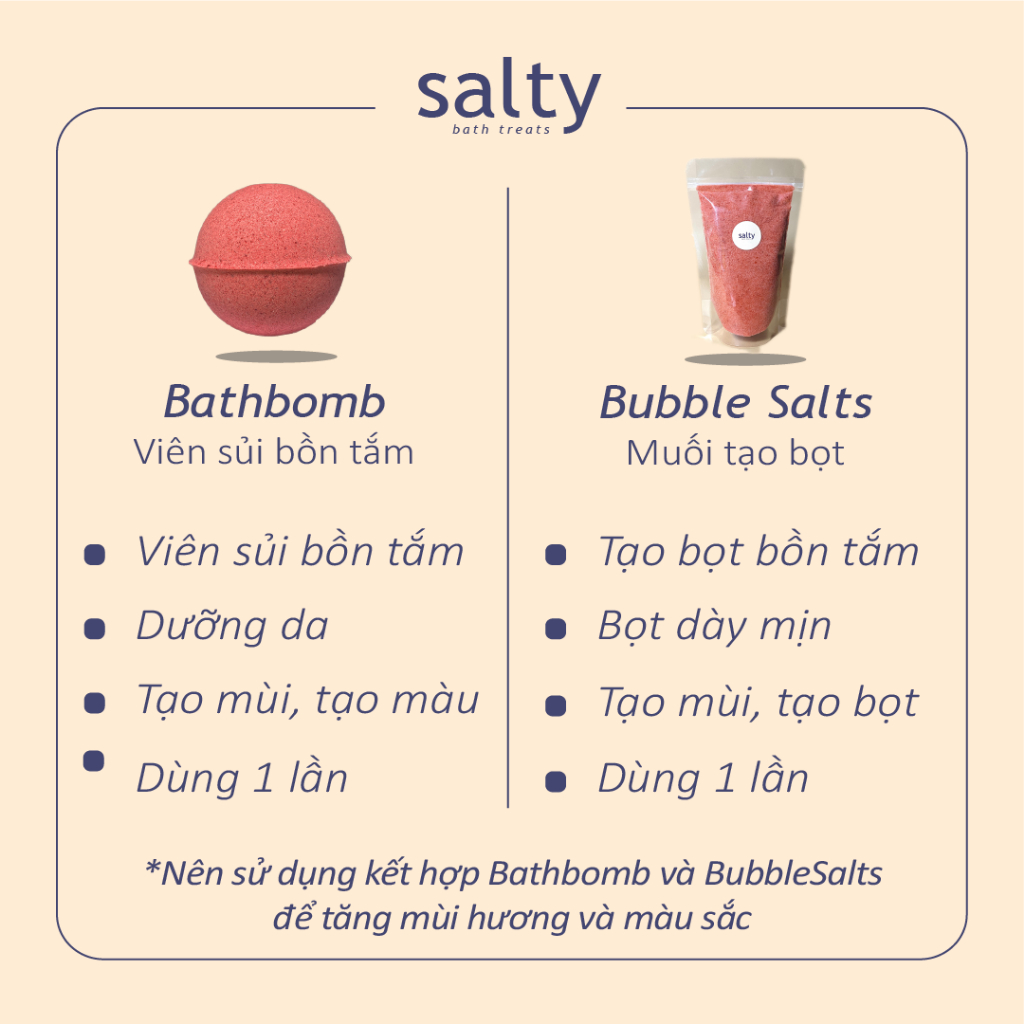 TỔNG HỢP Salty Viên sủi bồn tắm dưỡng da thư giãn