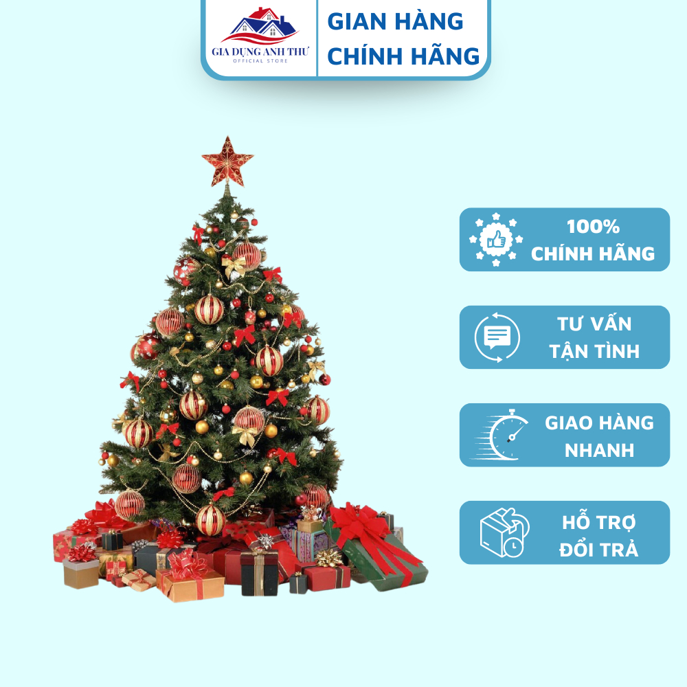 CÂY THÔNG NOEL 1,5M KÈM PHỤ KIỆN (GIÁ RẺ)
