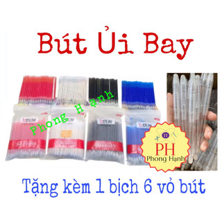 Bịch 100 cây ruột bút ủi bay- bút vẽ vải ủi bay tặng kèm 1 bịch 6 vỏ bút