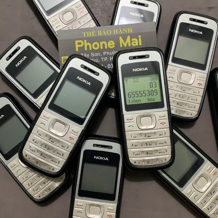 Điện thoại Nghe gọi Nokia 1200 Chính Hãng - Men Zin, Main Zin, Vỏ Mới - Có Pin Sạc Đầy Đủ - Bảo Hành 12 Tháng