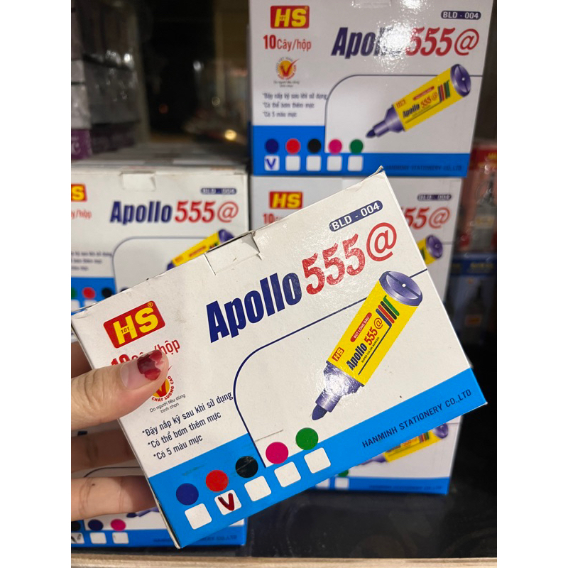 Bút lông dầu 555 apollo555 1 hộp 10 bút