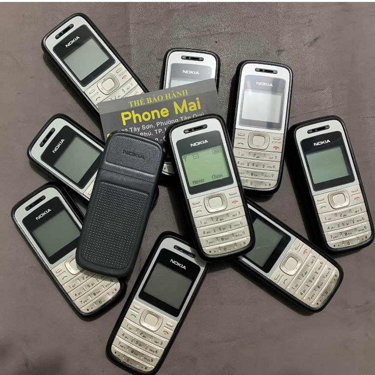 Điện thoại Nghe gọi Nokia 1200 Chính Hãng - Men Zin, Main Zin, Vỏ Mới - Có Pin Sạc Đầy Đủ - Bảo Hành 12 Tháng