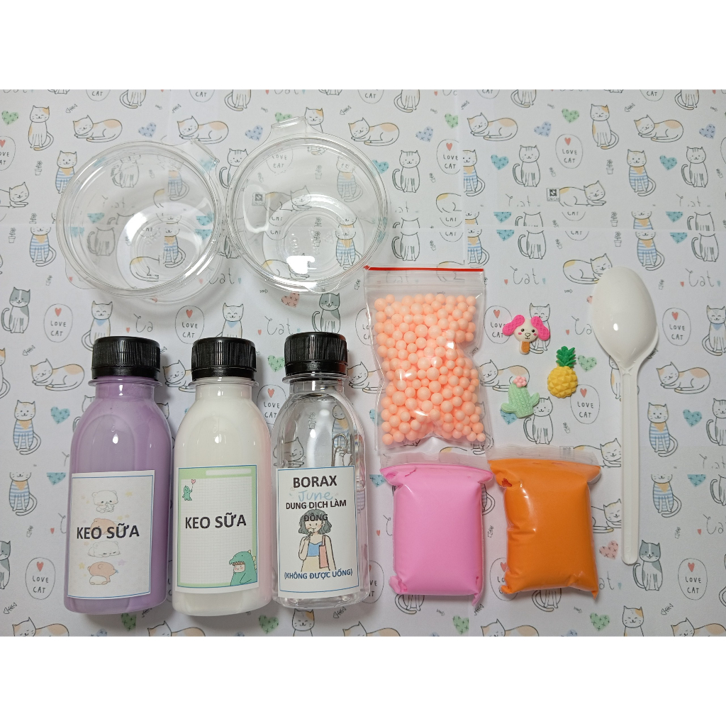 (BK14) BỘ KIT LÀM SLIME BASIC VÀ SLIME BƠ