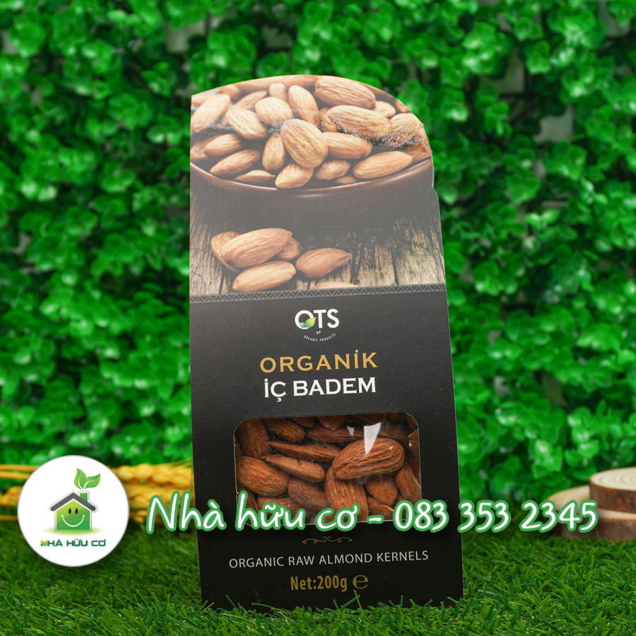 Hạnh nhân hữu cơ OTS Organik 200g/100g - Date: 1/6/2024- Nhà Hữu Cơ