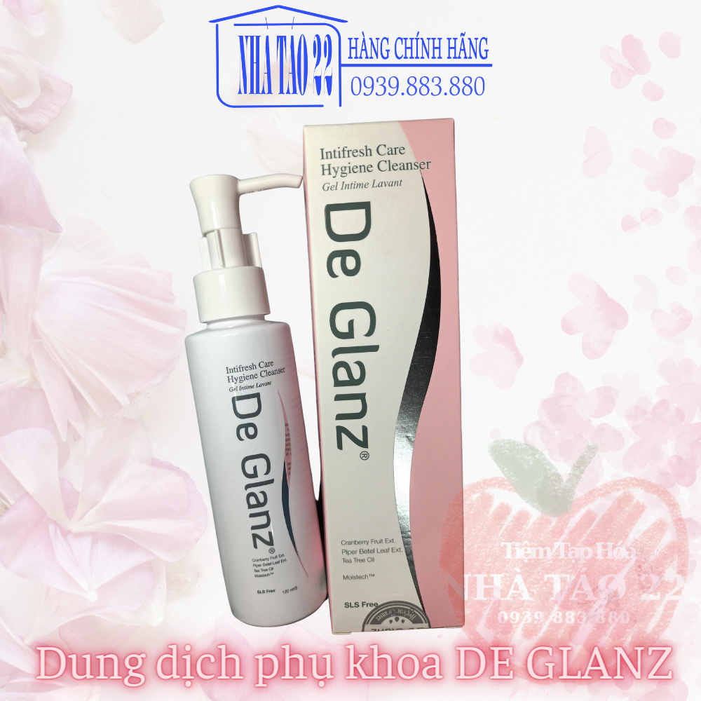 DUNG DỊCH VỆ SINH PHỤ KHOA DE GLANZ (MẪU MỚI - DATE MỚI)