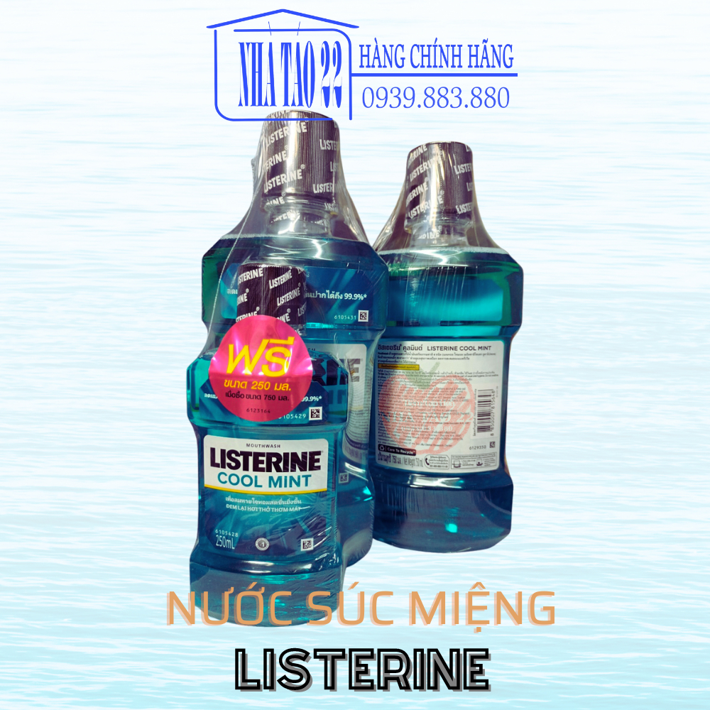 Nước Súc Miệng LISTERINE 1000ml - SET 2 Chai