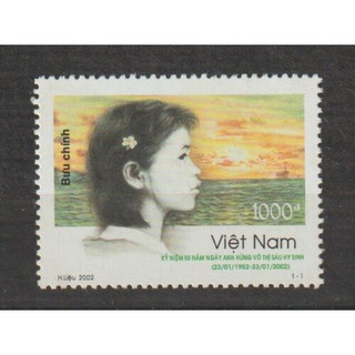 Tem sưu tập Việt Nam MS 877 kỷ niệm 50 năm ngày anh hùng Võ Thị Sáu hy sinh