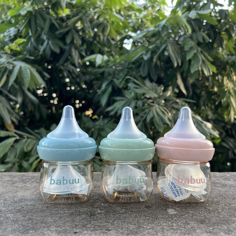 Bình sữa PPSU BABUU cổ rộng 90ml/120ml cho bé sơ sinh