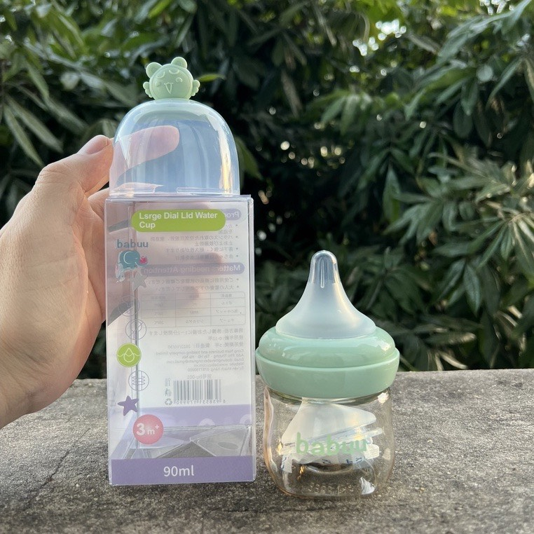 Bình sữa PPSU BABUU cổ rộng 90ml/120ml cho bé sơ sinh