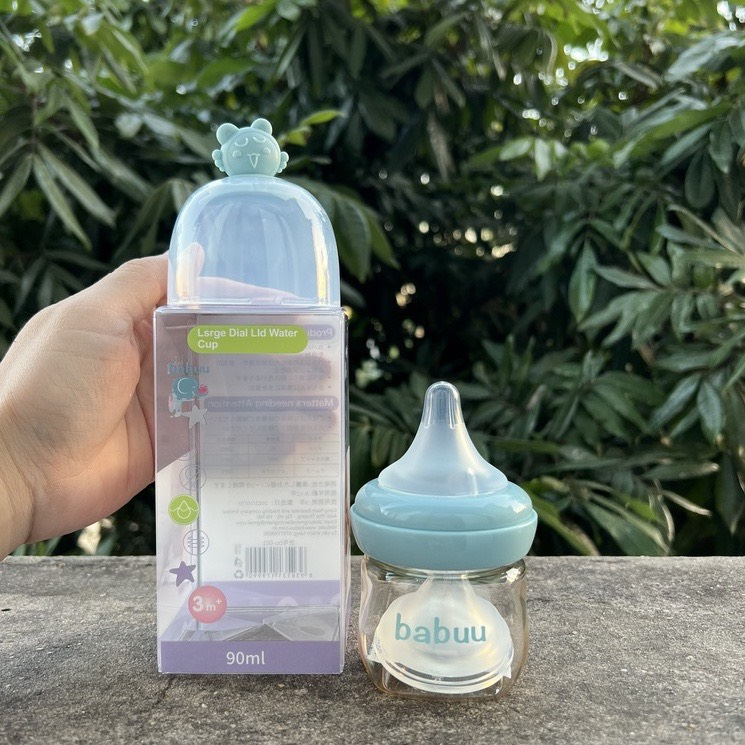 Bình sữa PPSU BABUU cổ rộng 90ml/120ml cho bé sơ sinh