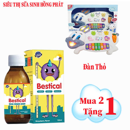 Combo 2 lọ Canxi Bestical 120ml - Bổ sung Canxi sinh học, vitamin D3, K2 hỗ trợ xương chắc khỏe, phát triển chiều cao ch