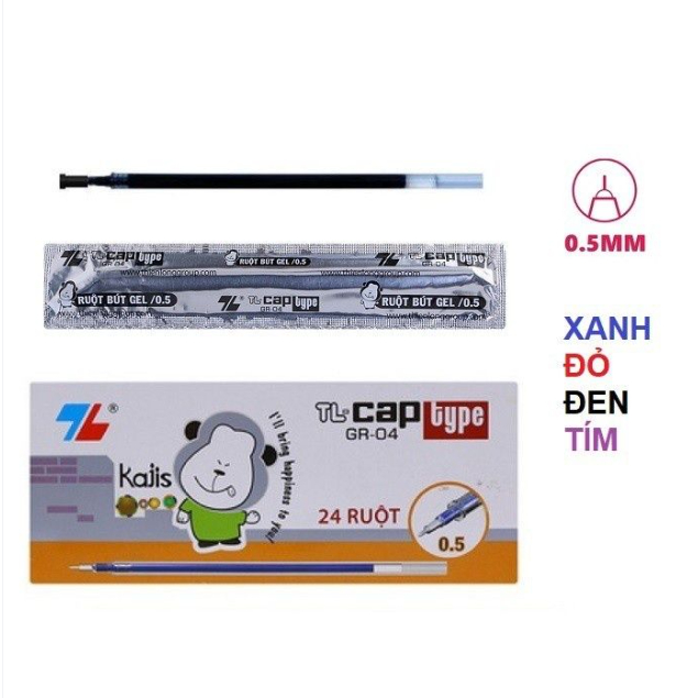 COMBO 24 ruột Hộp Ruột Bút Gel Thiên Long GR-04
