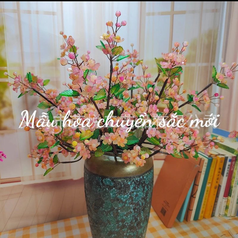 Cánh hoa chuyển sắc mới 19mm27mm làm hoa nhựa trang trí, phụ kiện làm hoa handmade 100gr