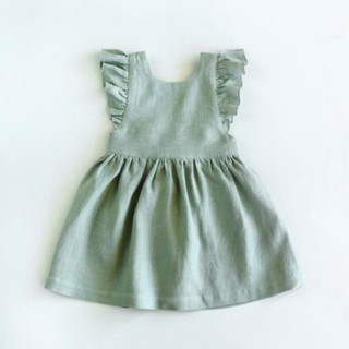 Váy bé gái tay bèo babydoll Lamm