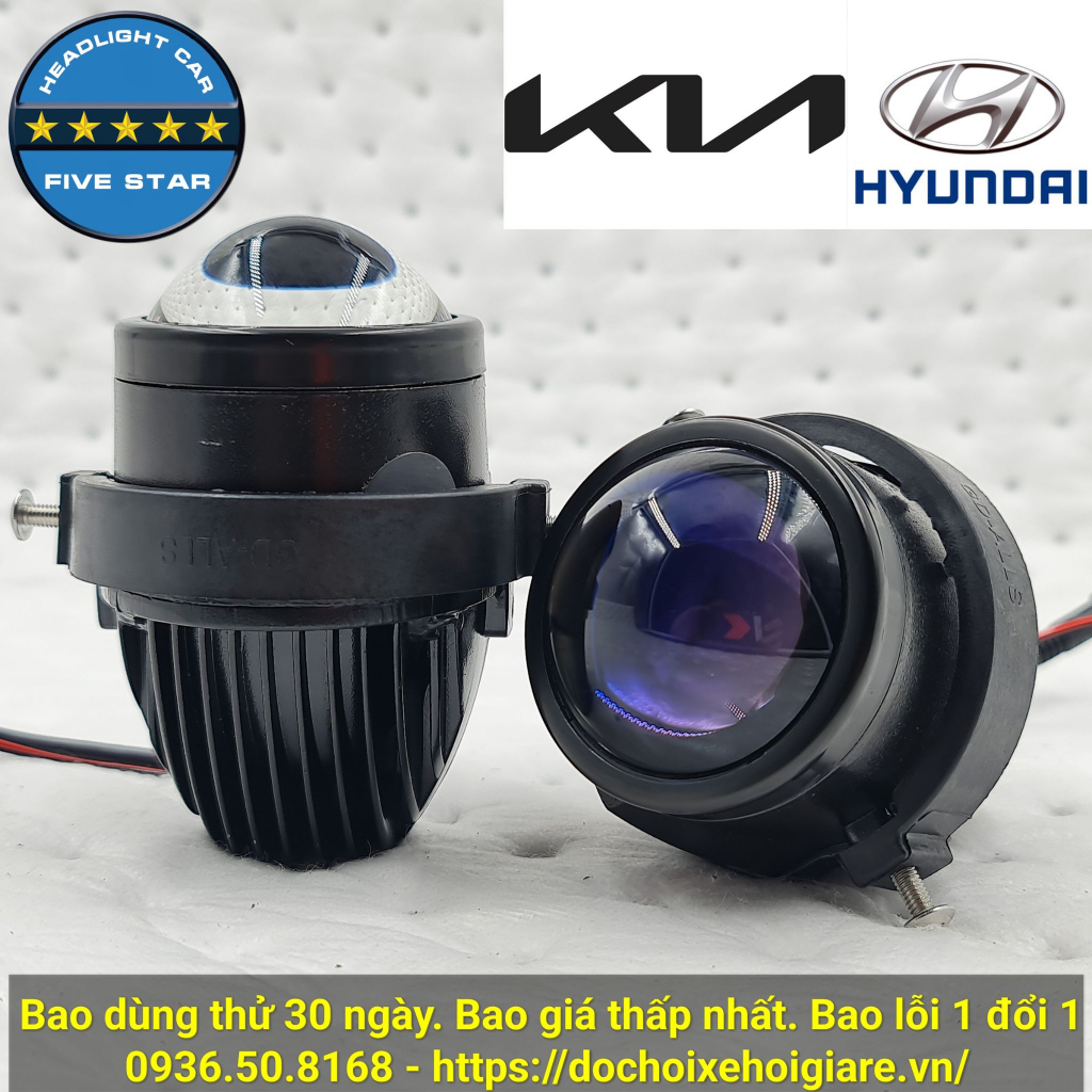 Đèn Bi Gầm Led Hyundai Elantra 2016-2018. Five Star 2.0 inch, 55w siêu sáng, 2 chế độ cốt pha. Bao dùng thử 30 ngày